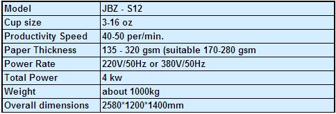 ultrasonic paper cup making machine technical details