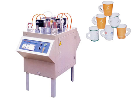 Paper cup handle affix machine